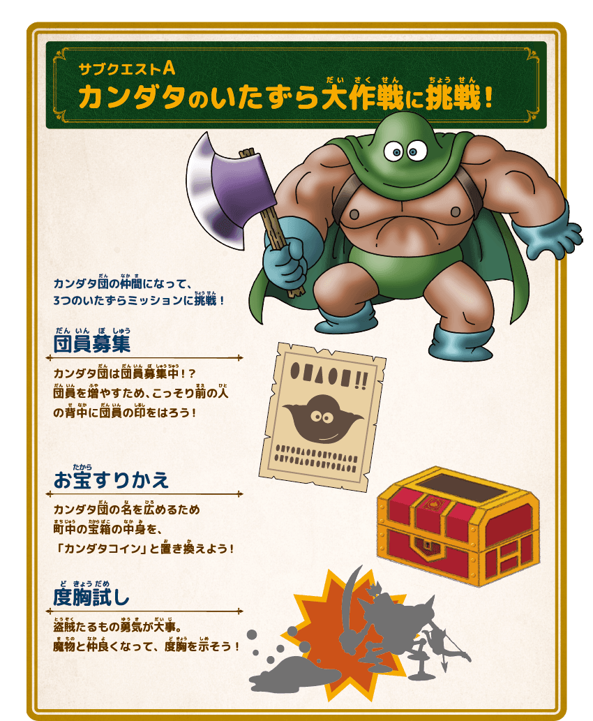 サブクエストA カンダタのいたずら大作戦に挑戦！
